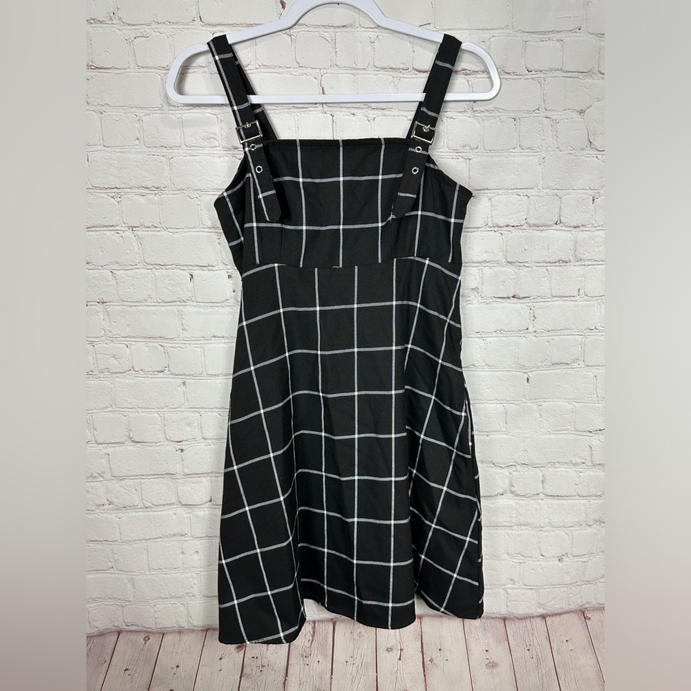 Hot Topic black '90's Y2k grunge skater school girl‎ adj strap short dress sz S